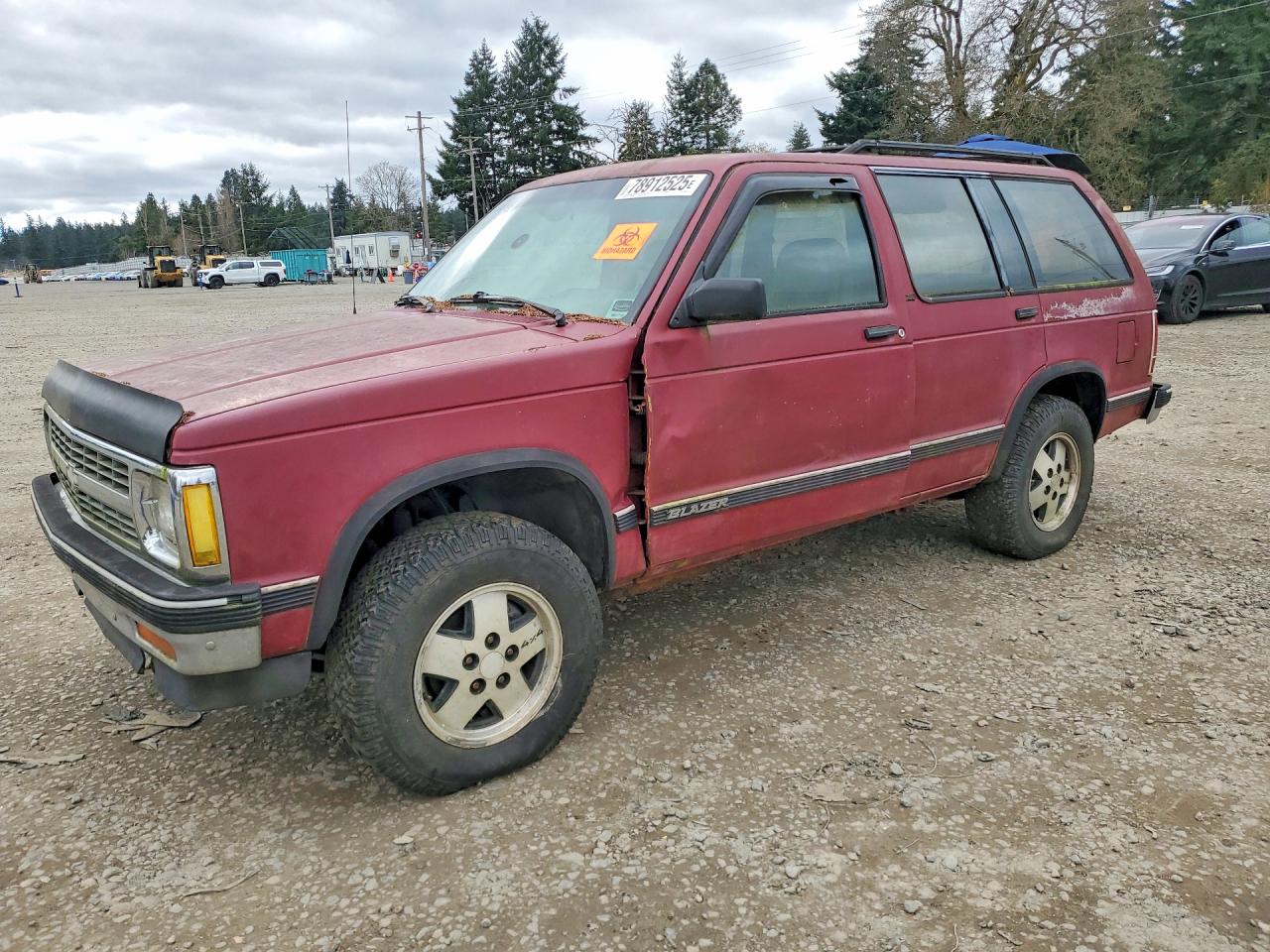 1992 Chevrolet Blazer S10 Burgundy vin: 1GNDT13Z5N2158880