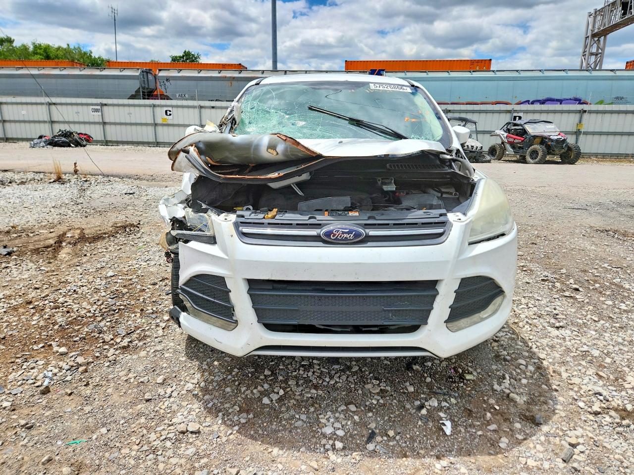 2014 Ford Escape Se White vin: 1FMCU0GX2EUB75589