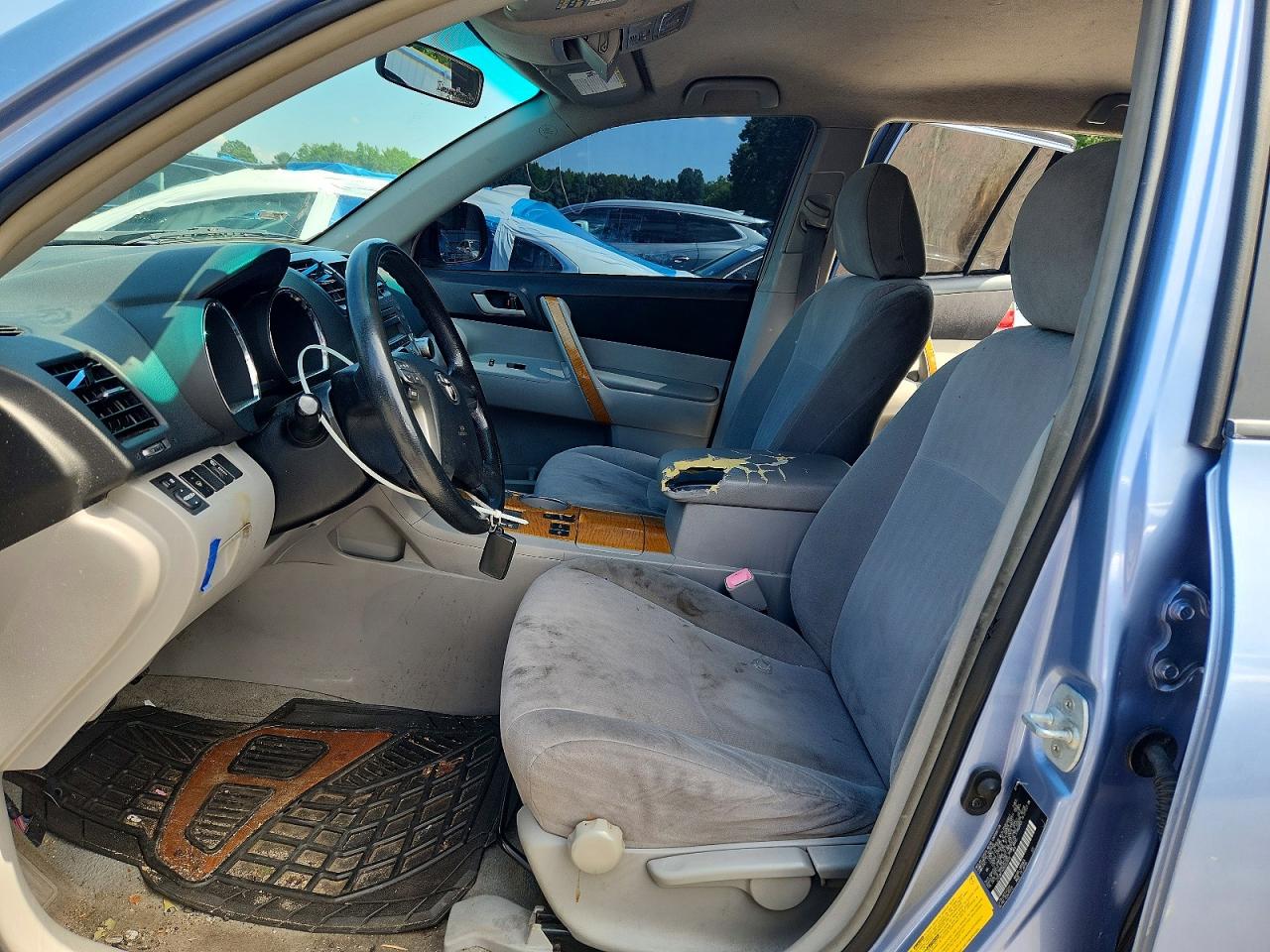 2008 Toyota Highlander Hybrid Blue vin: JTEEW41A482023974