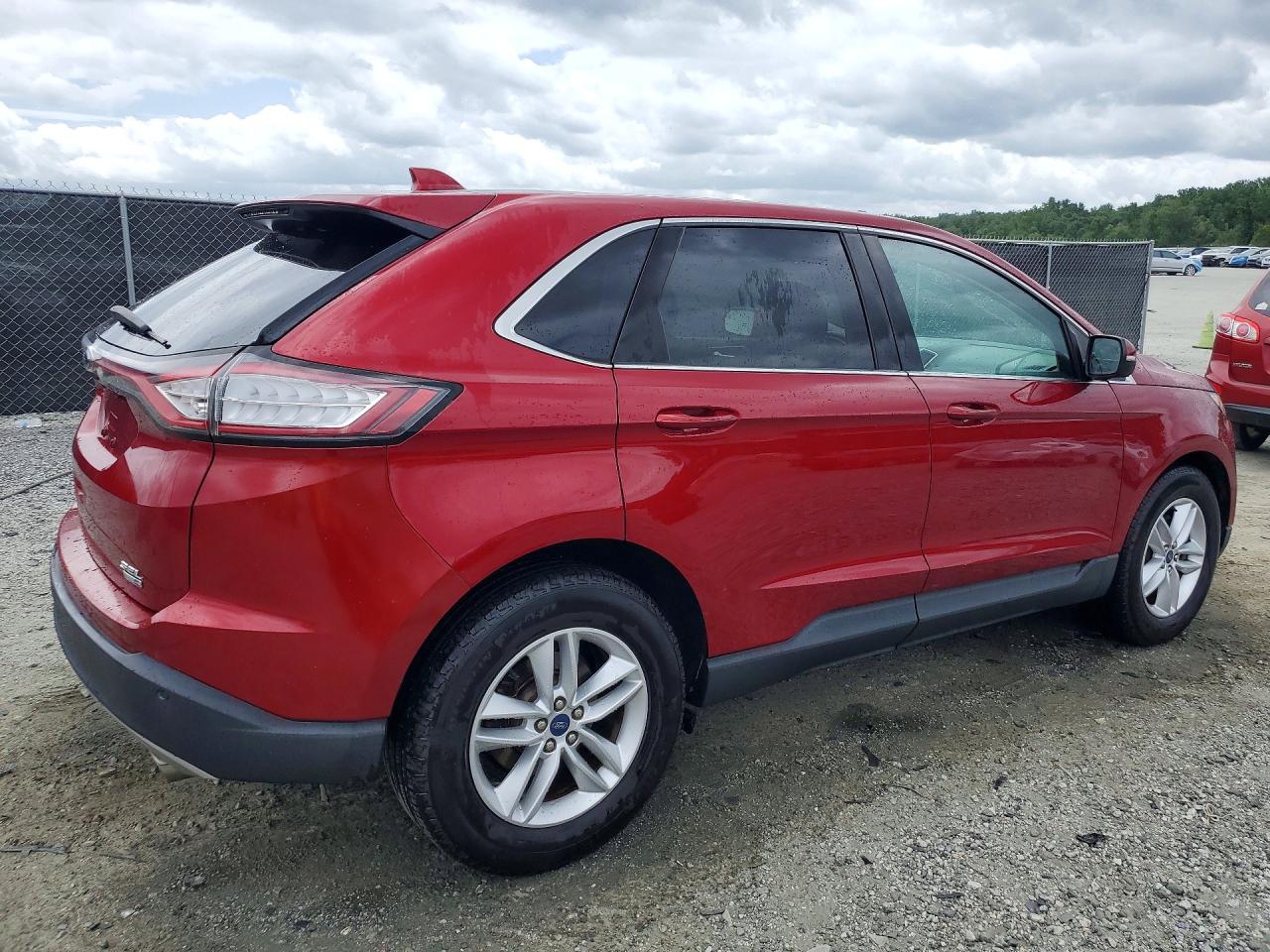 2015 Ford Edge Sel Red vin: 2FMTK4J93FBB69850