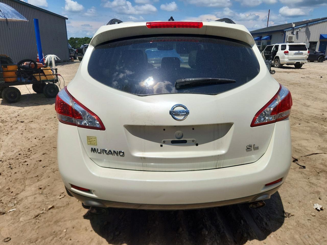 2014 Nissan Murano Sl White vin: JN8AZ1MU6EW420495