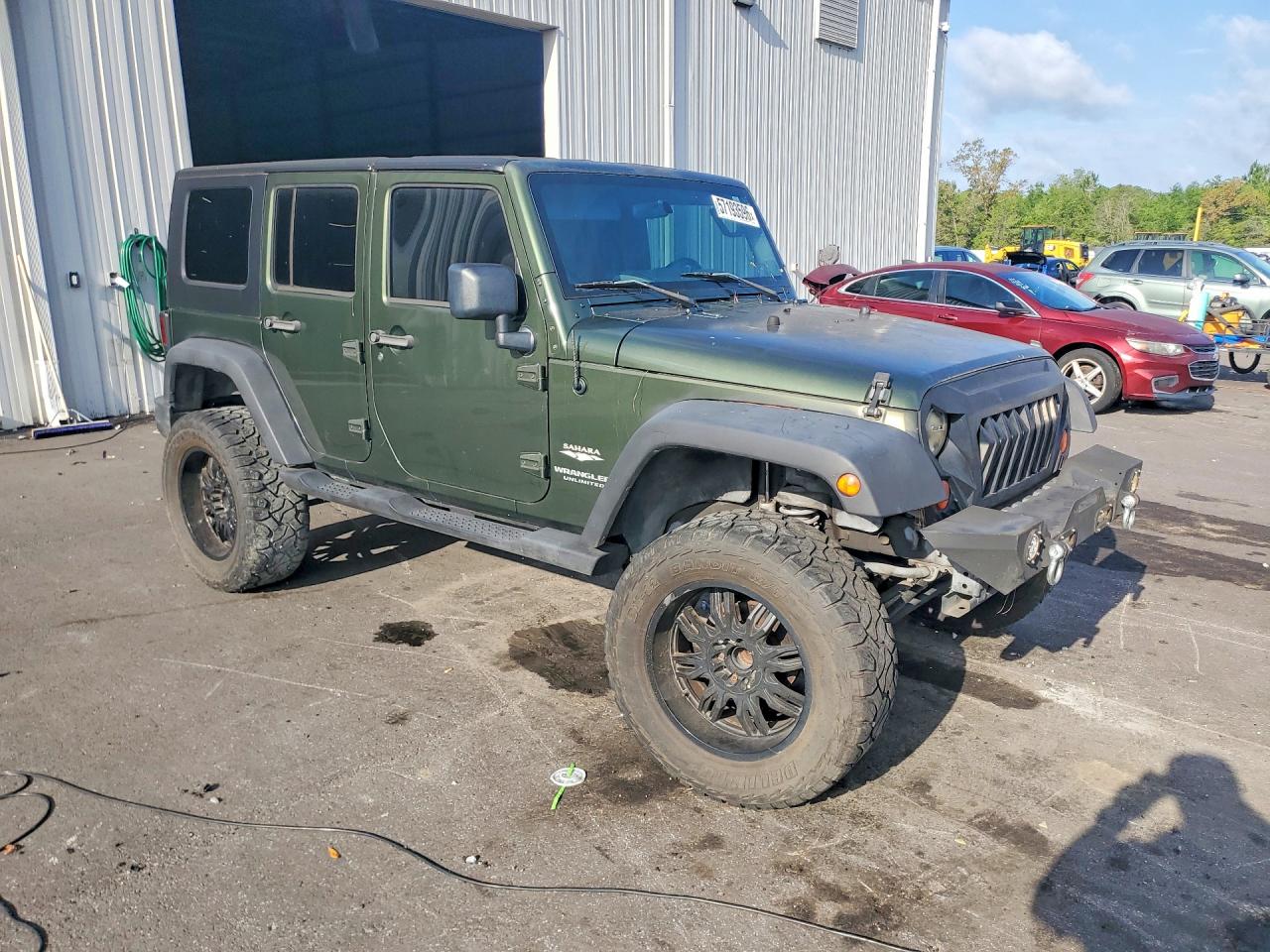 2007 Jeep Wrangler Sahara Green vin: 1J4GB59117L143088