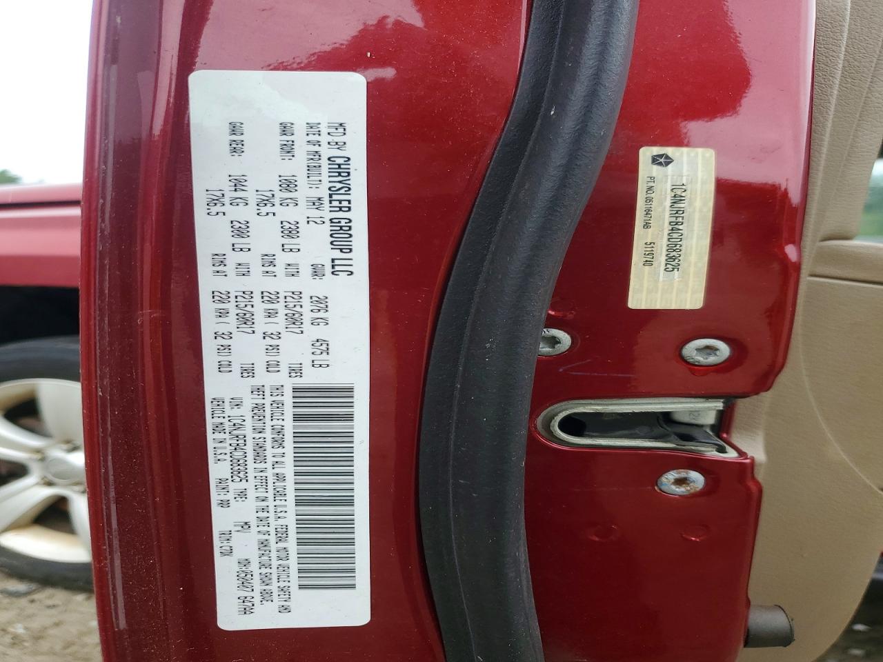 2012 Jeep Patriot Latitude Red vin: 1C4NJRFB4CD683625