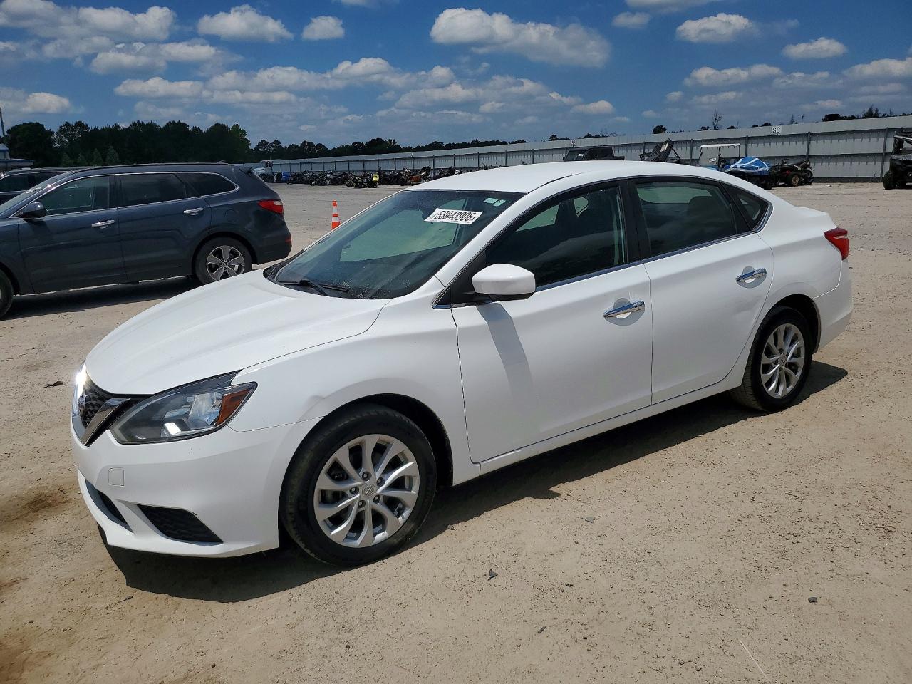 2018 Nissan Sentra Sv White vin: 3N1AB7AP2JY239353
