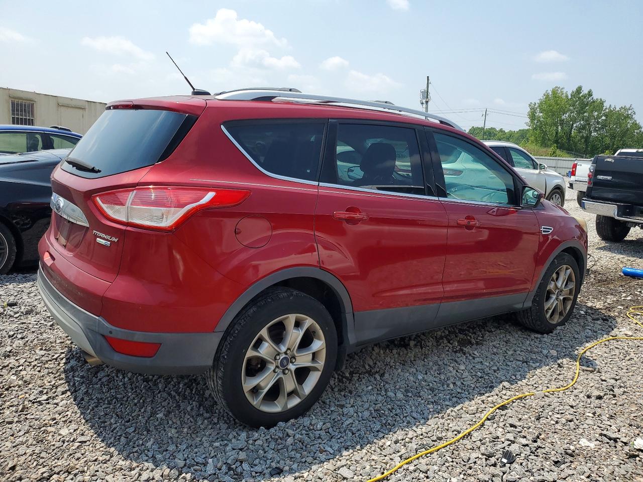 2014 Ford Escape Titanium Red vin: 1FMCU9JX0EUB53328