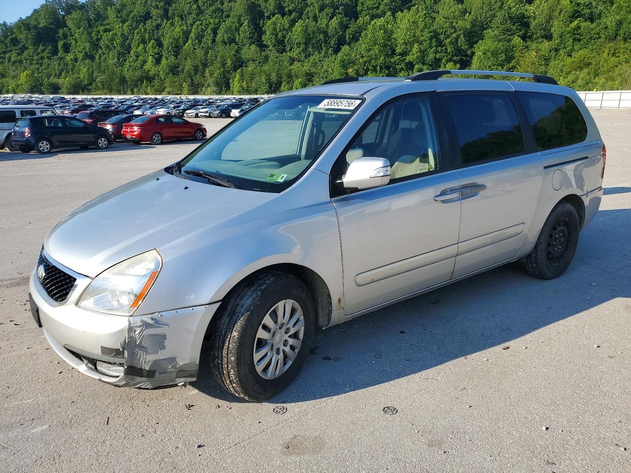 2014 Kia Sedona Lx Silver vin: KNDMG4C75E6538758