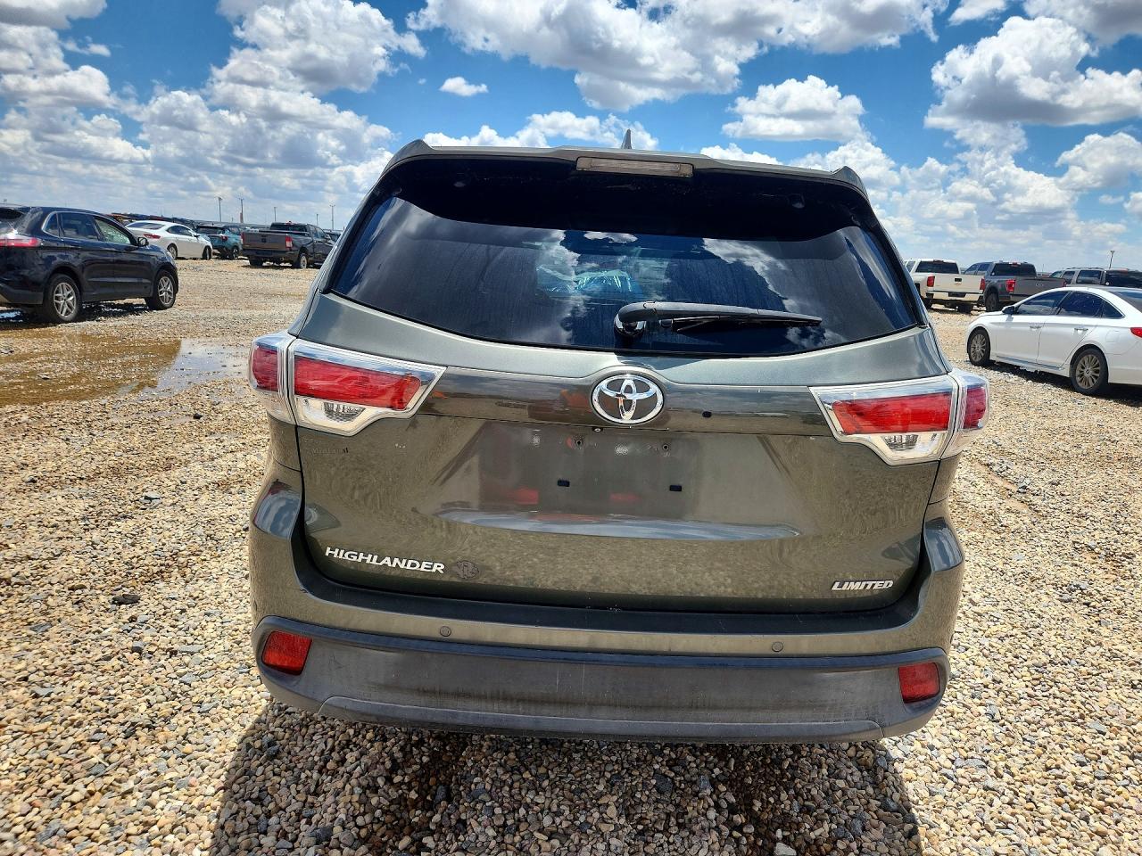 2014 Toyota Highlander Limited Зеленый vin: 5TDYKRFHXES015592