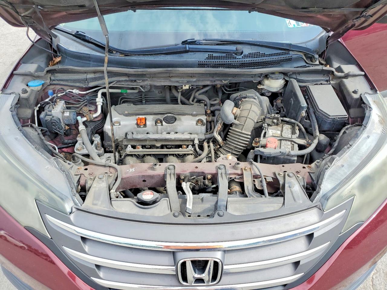 2012 Honda Cr-v Lx Burgundy vin: 5J6RM4H38CL075012