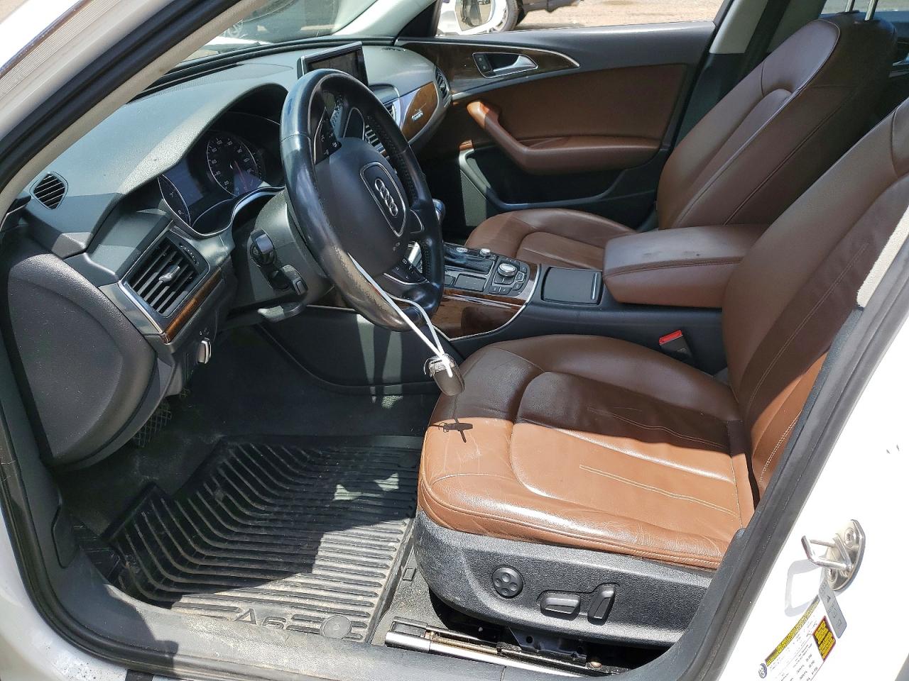 2013 Audi A6 Premium Plus White vin: WAUGFAFC5DN110200