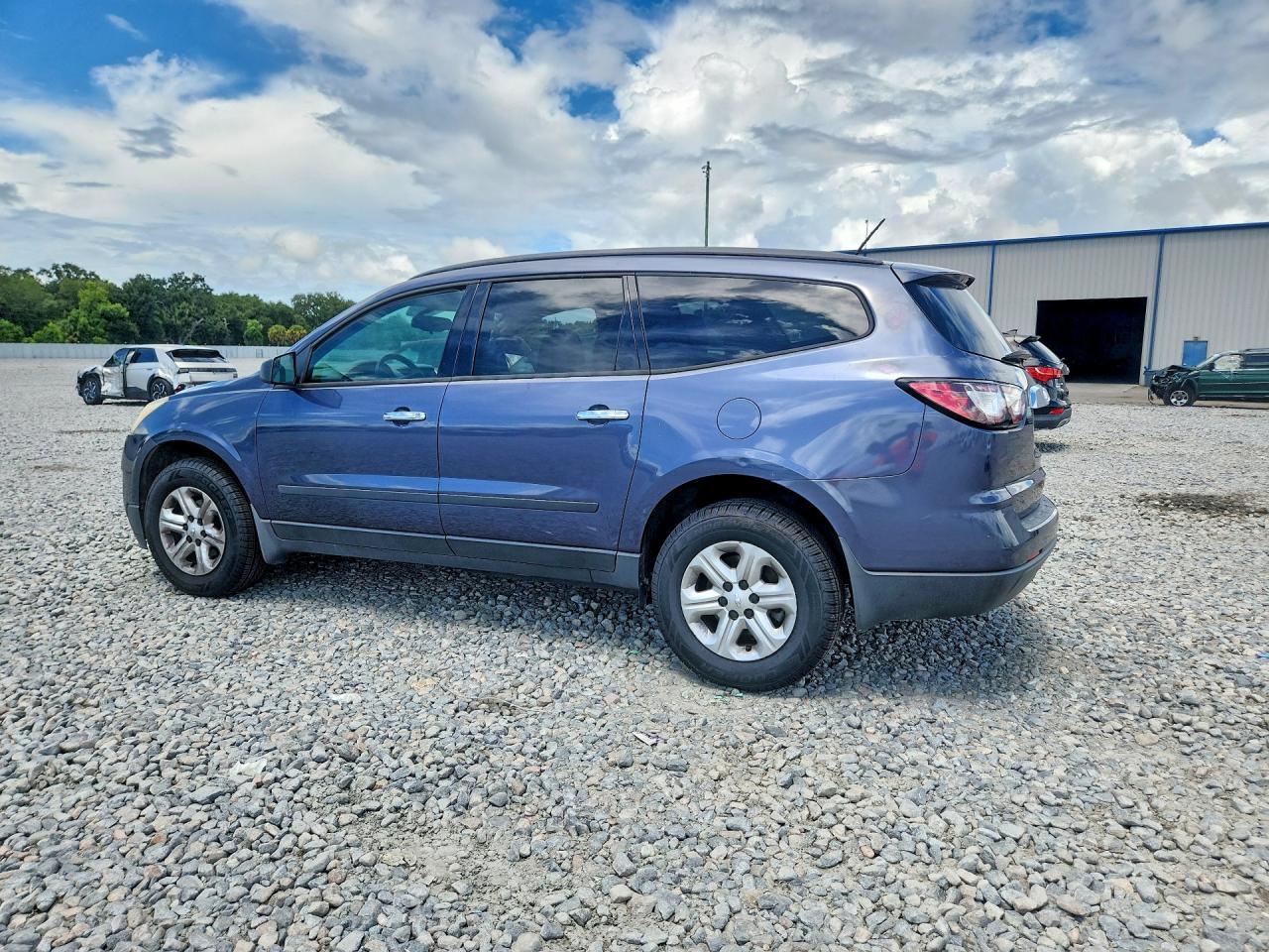 2013 Chevrolet Traverse Ls Blue vin: 1GNKRFED5DJ162677