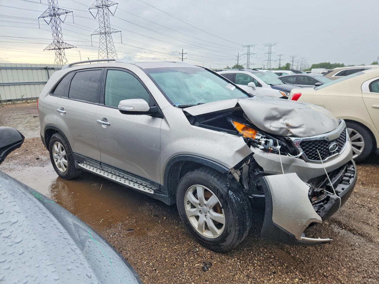 2013 Kia Sorento Lx Silver vin: 5XYKT4A60DG361481