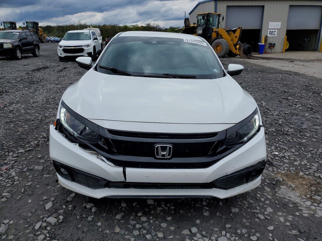 2019 Honda Civic Sport White vin: 2HGFC2E88KH538442