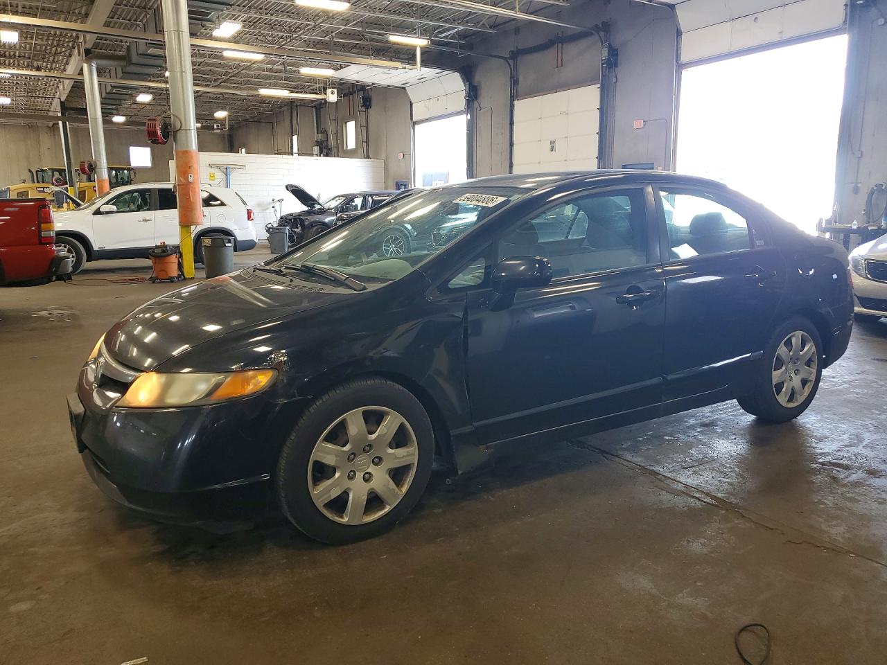 2007 Honda Civic Lx Black vin: 1HGFA16567L075716
