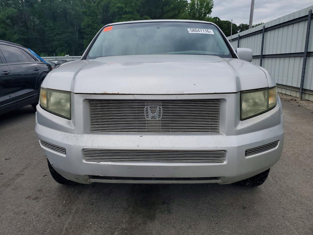 2006 Honda Ridgeline Rtl Silver vin: 2HJYK16506H533147