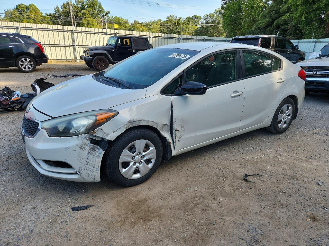 2015 Kia Forte Lx White vin: KNAFK4A61F5304509