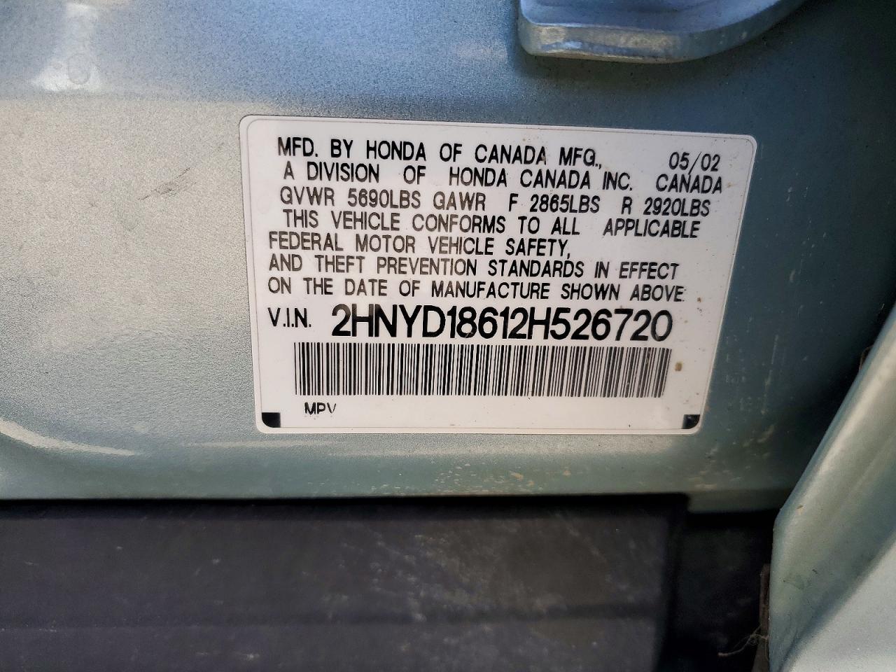 2002 Acura Mdx Touring Silver vin: 2HNYD18612H526720