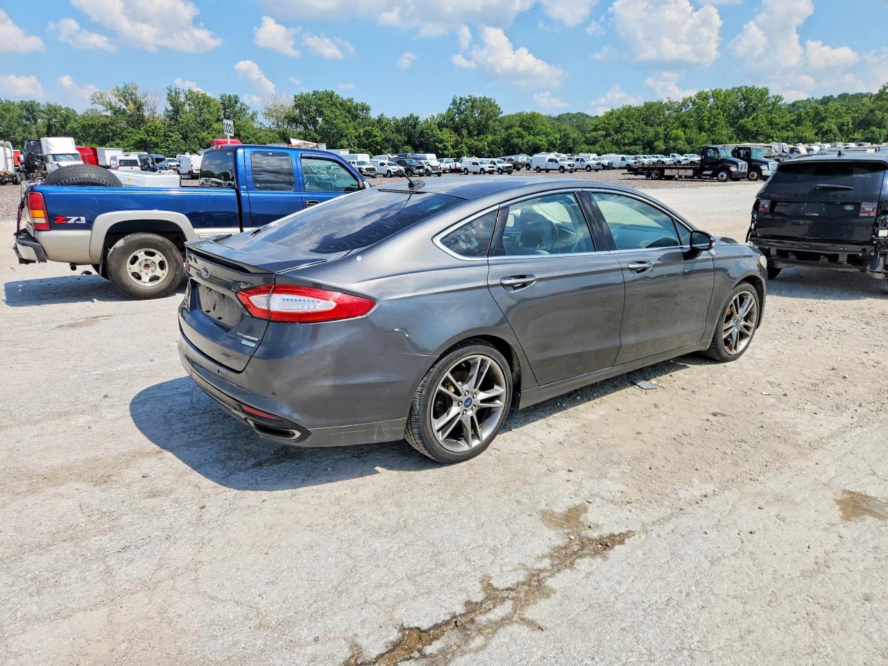 2015 Ford Fusion Titanium Gray vin: 3FA6P0K93FR274499