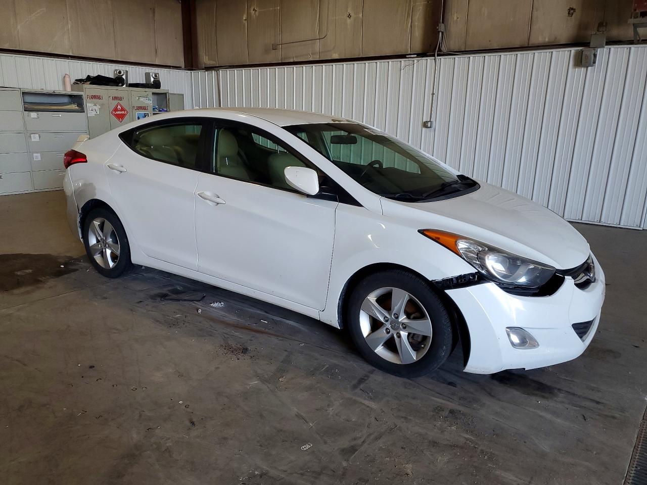 2013 Hyundai Elantra Gls White vin: 5NPDH4AE0DH374094
