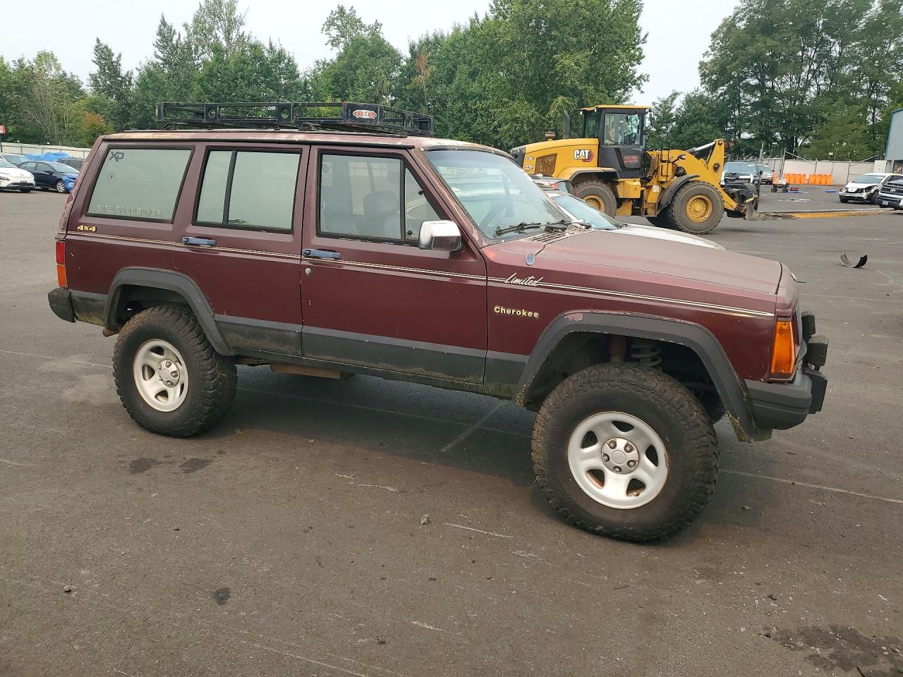 1988 Jeep Cherokee Limited Maroon vin: 1JCMT7895JT133632