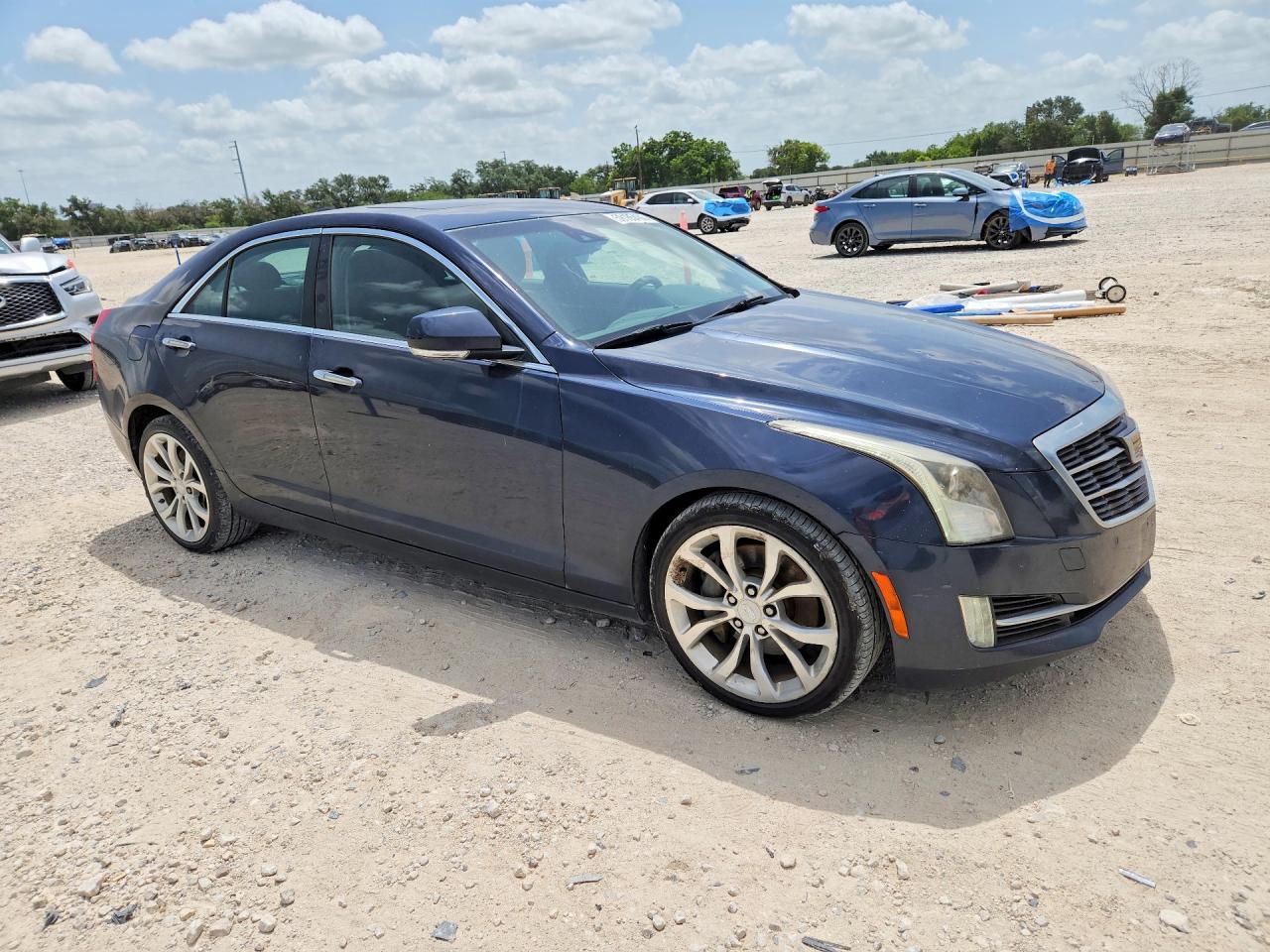 2015 Cadillac Ats Performance Blue vin: 1G6AJ5SX7F0121449