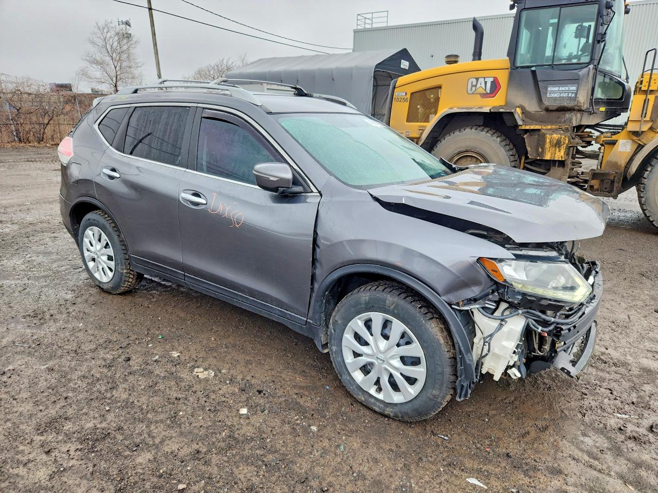 2014 Nissan Rogue S Gray vin: 5N1AT2MTXEC777413