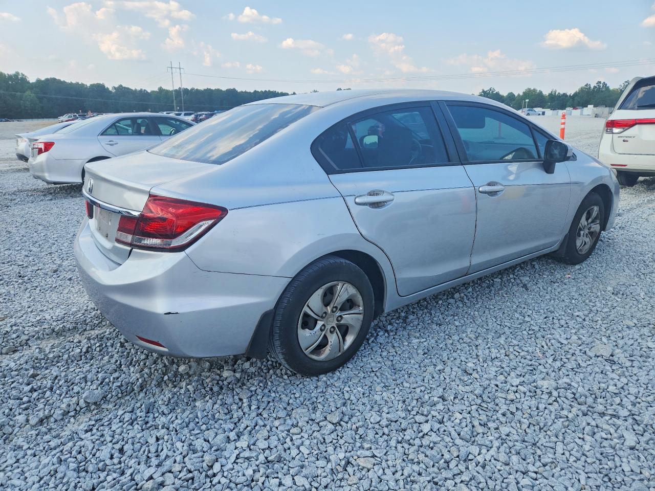 2014 Honda Civic Lx Silver vin: 2HGFB2F52EH503519