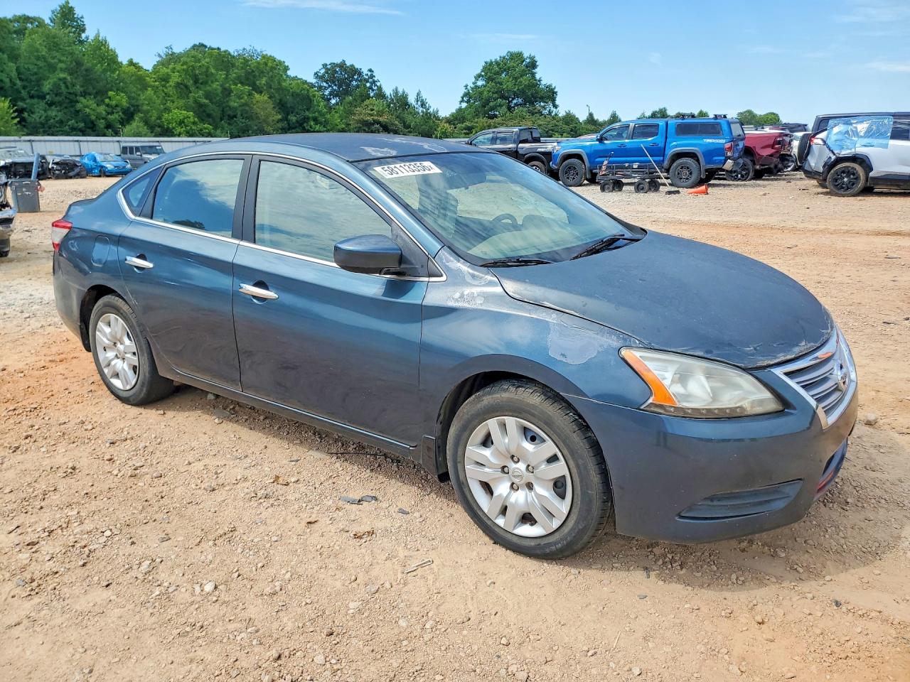 2014 Nissan Sentra Sv Blue vin: 3N1AB7AP6EY220679