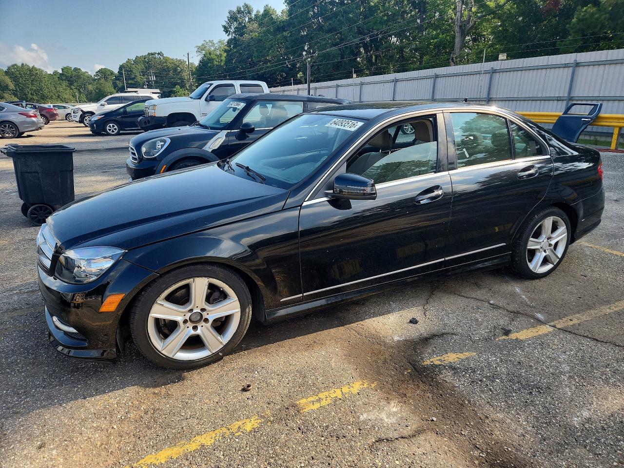 2011 Mercedes-benz C 300 4matic Black vin: WDDGF8BB2BR156152