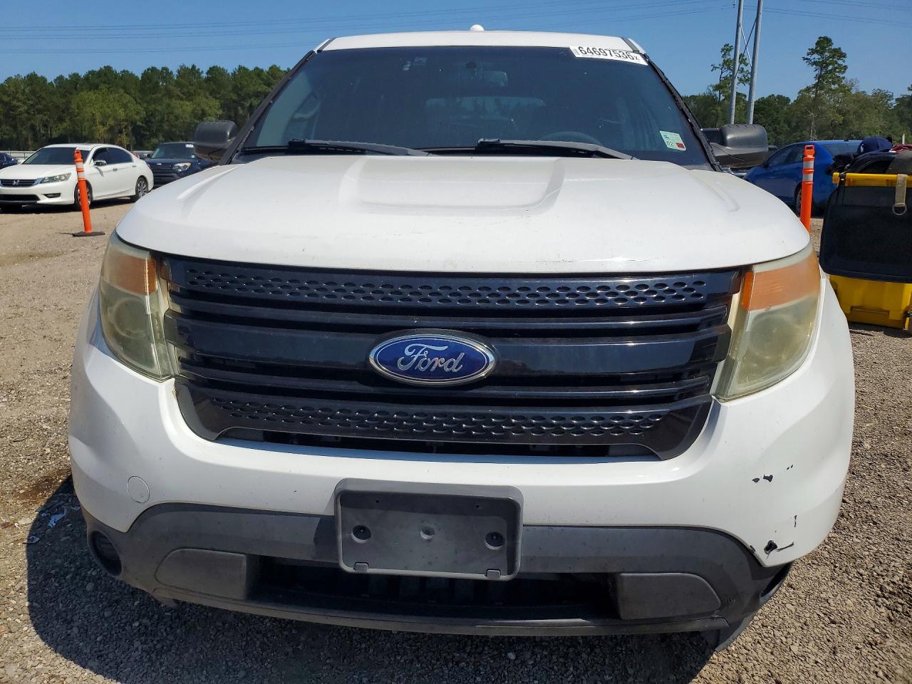 2014 Ford Explorer Police Interceptor White vin: 1FM5K8AR8EGA60243