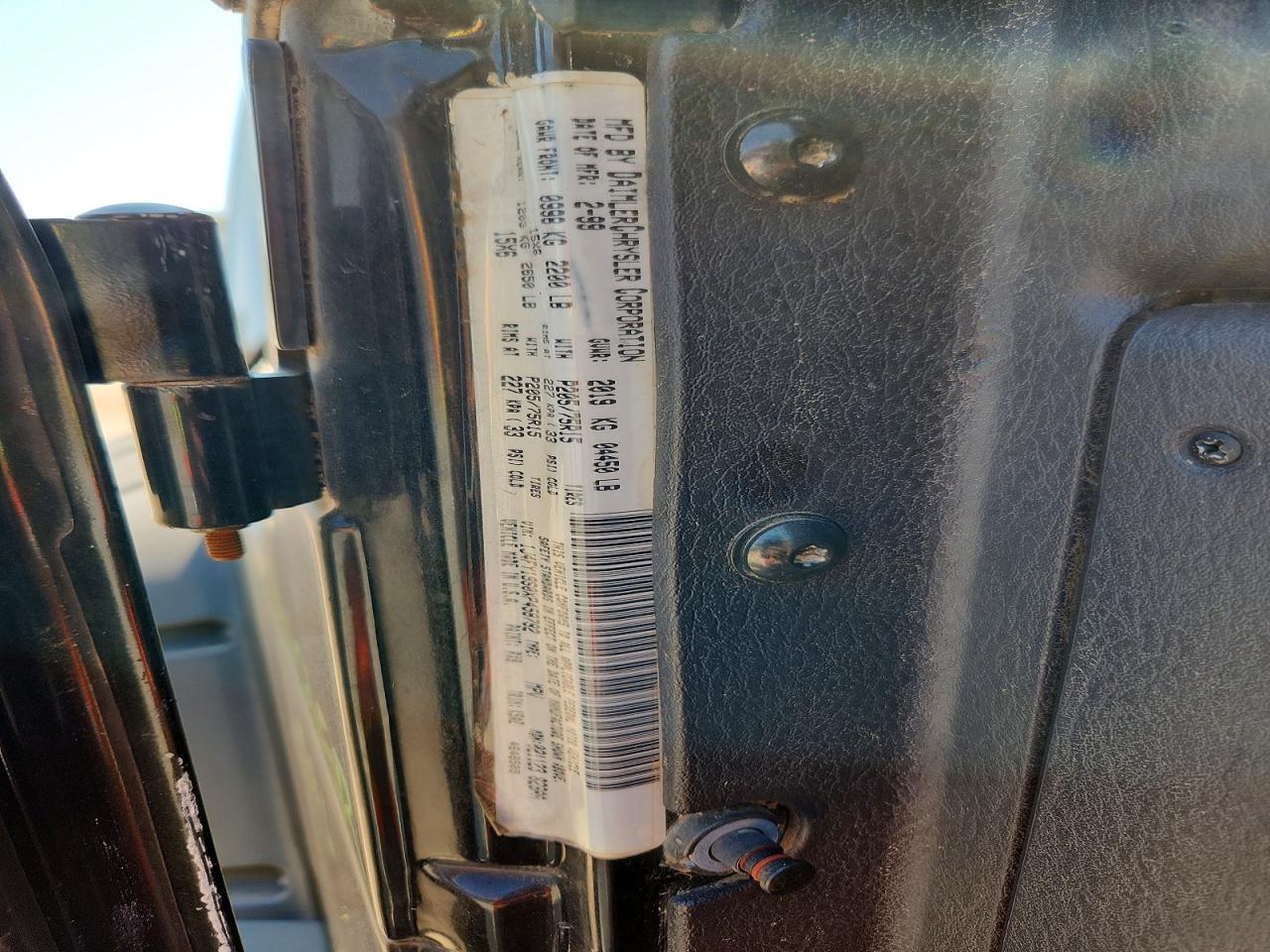 1999 Jeep Wrangler / Tj Sport Black vin: 1J4FY19S0XP458792