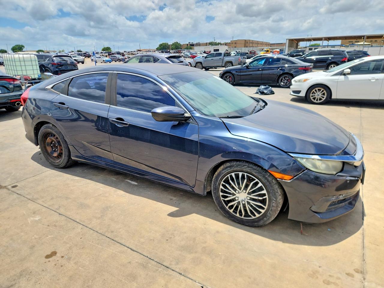 2016 Honda Civic Lx Blue vin: 19XFC2F53GE015416