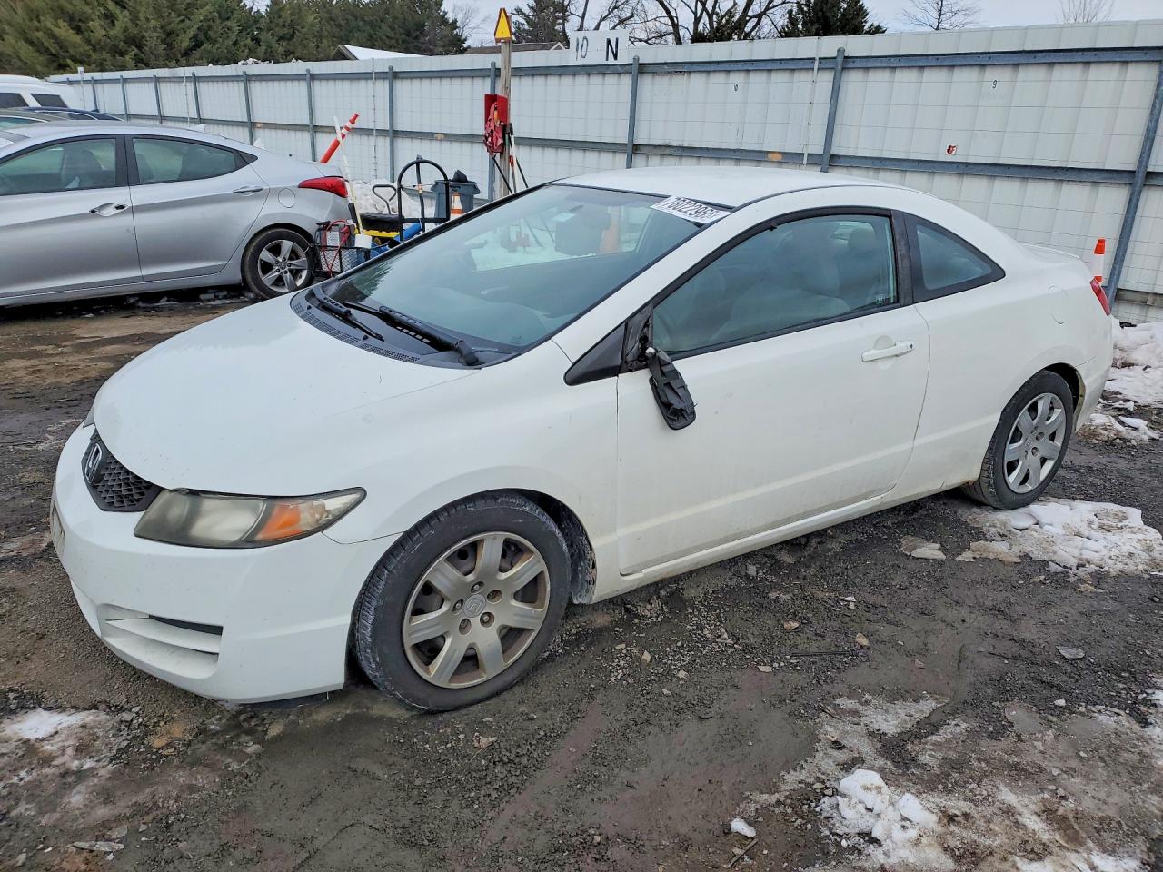 2010 Honda Civic Lx White vin: 2HGFG1B63AH510418