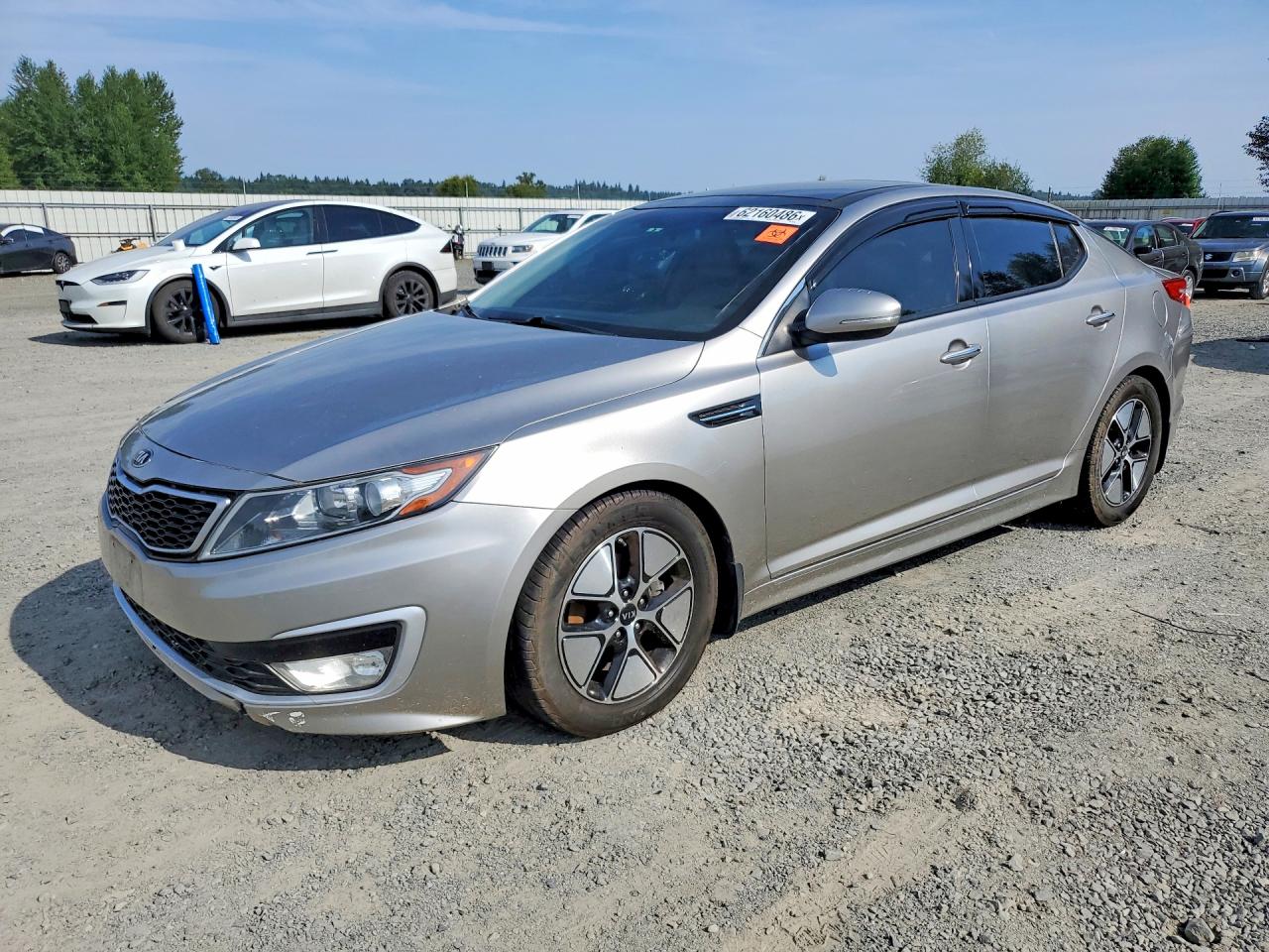 2012 Kia Optima Hybrid Silver vin: KNAGM4AD8C5030718