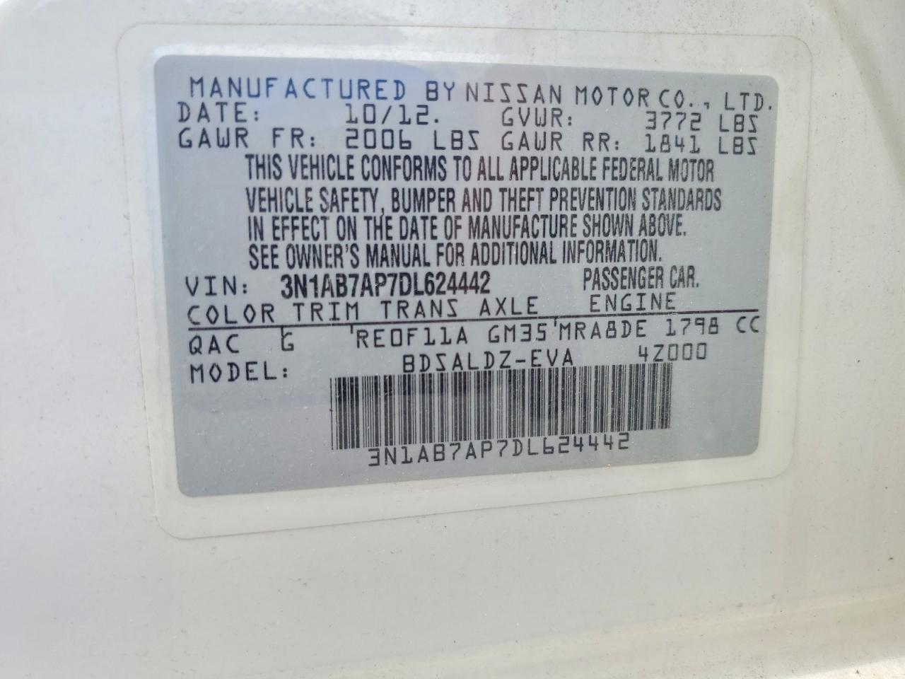 2013 Nissan Sentra S Gray vin: 3N1AB7AP7DL624442