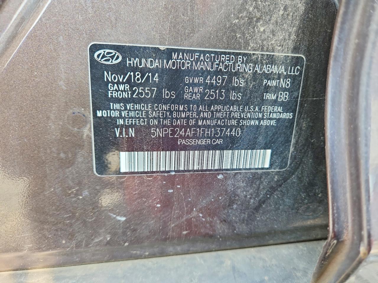 2015 Hyundai Sonata Se Brown vin: 5NPE24AF1FH137440