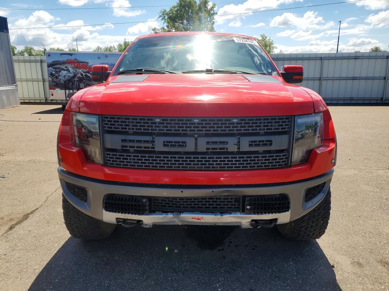 2013 Ford F150 Svt Raptor Красный vin: 1FTFW1R60DFA53659