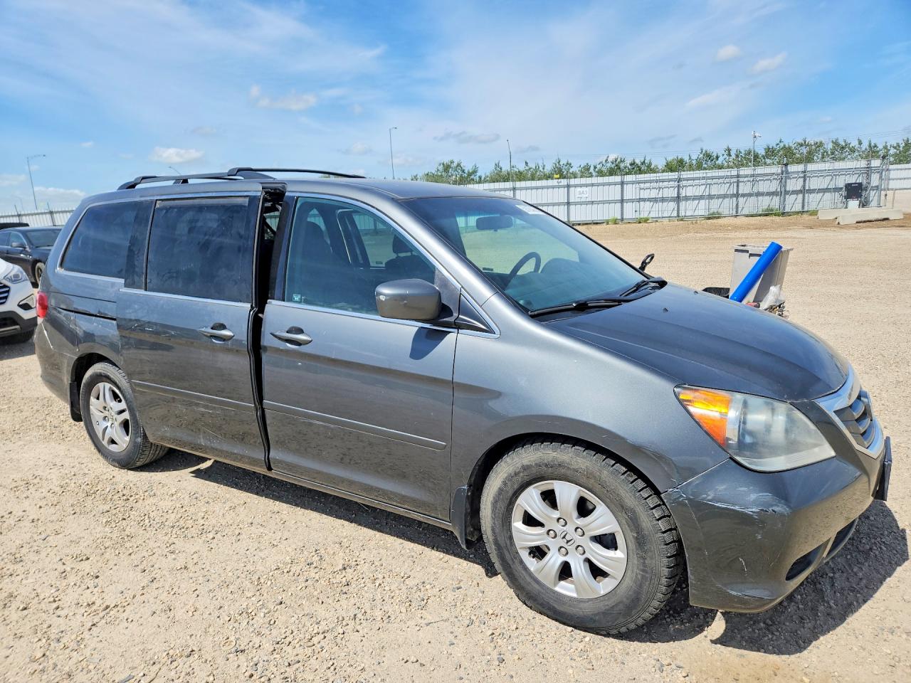 2008 Honda Odyssey Ex Gray vin: 5FNRL38458B507352