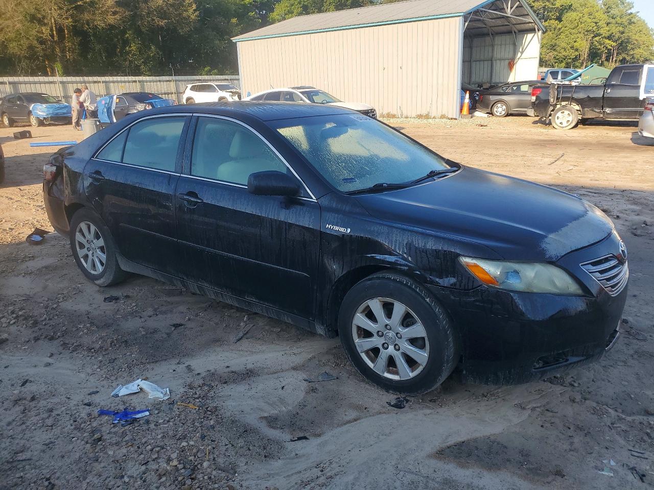2007 Toyota Camry Hybrid Black vin: JTNBB46K873025624