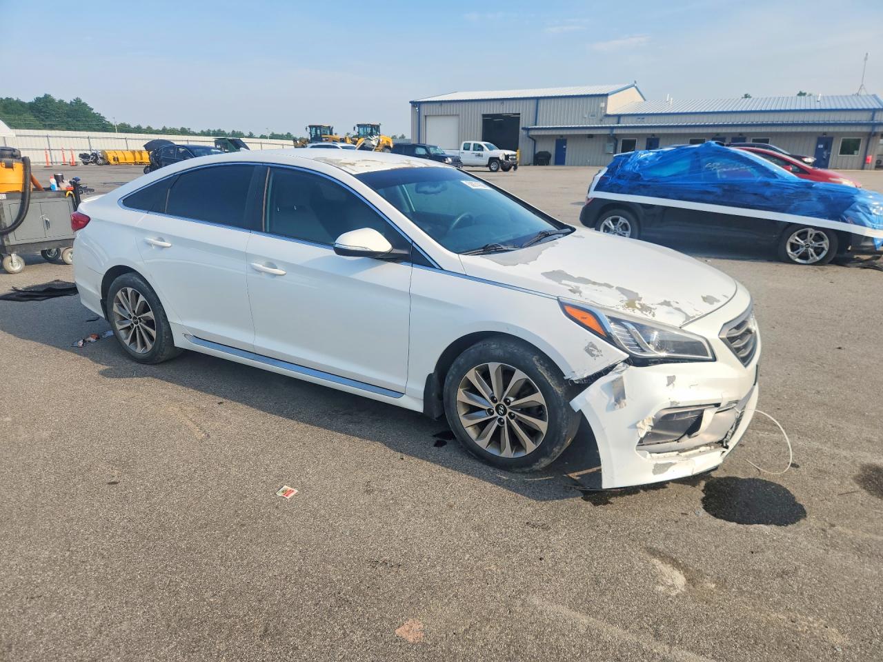 2015 Hyundai Sonata Sport White vin: 5NPE34AF0FH219415