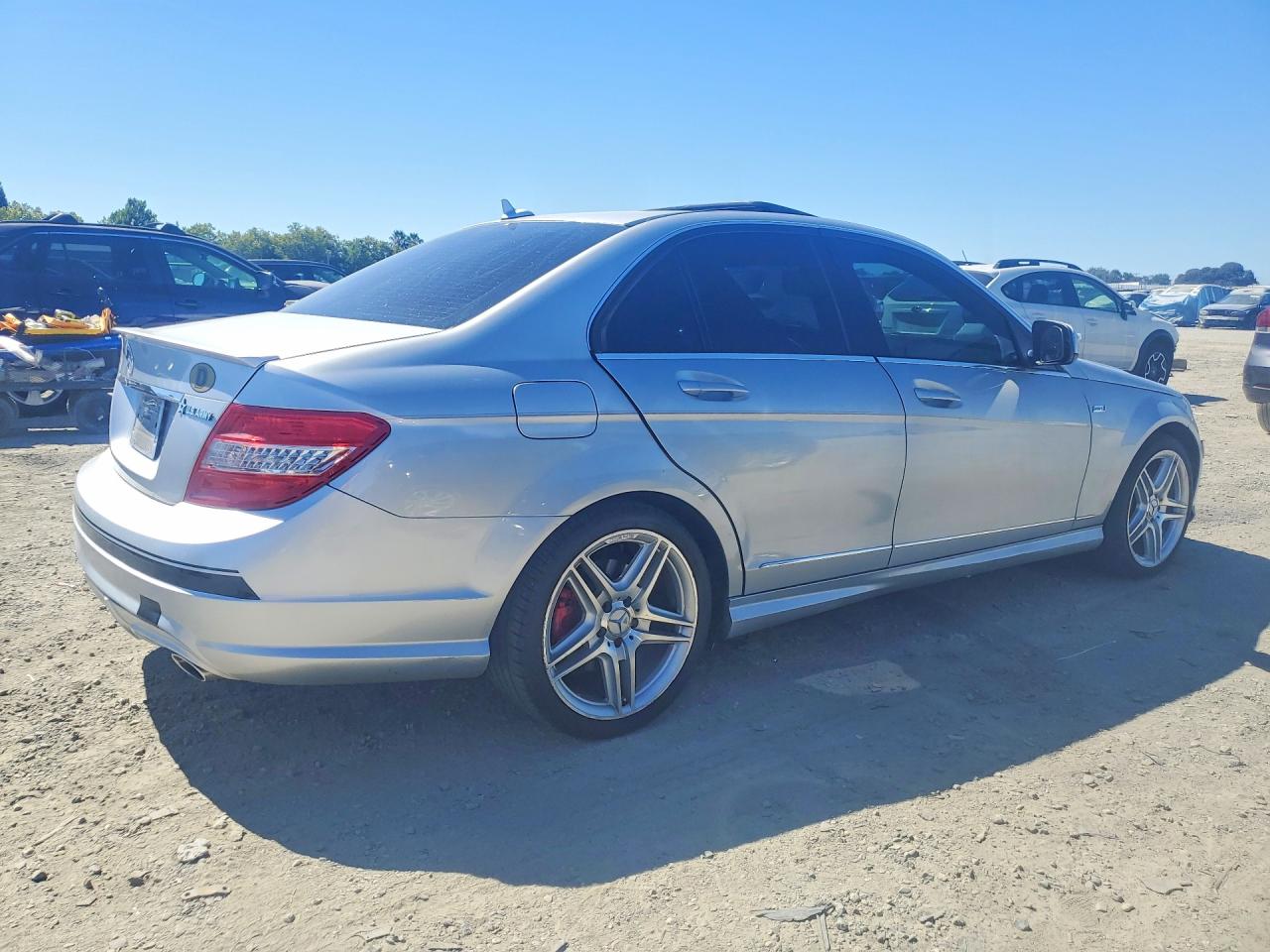 2008 Mercedes-benz C 350 Silver vin: WDDGF56X38F033376