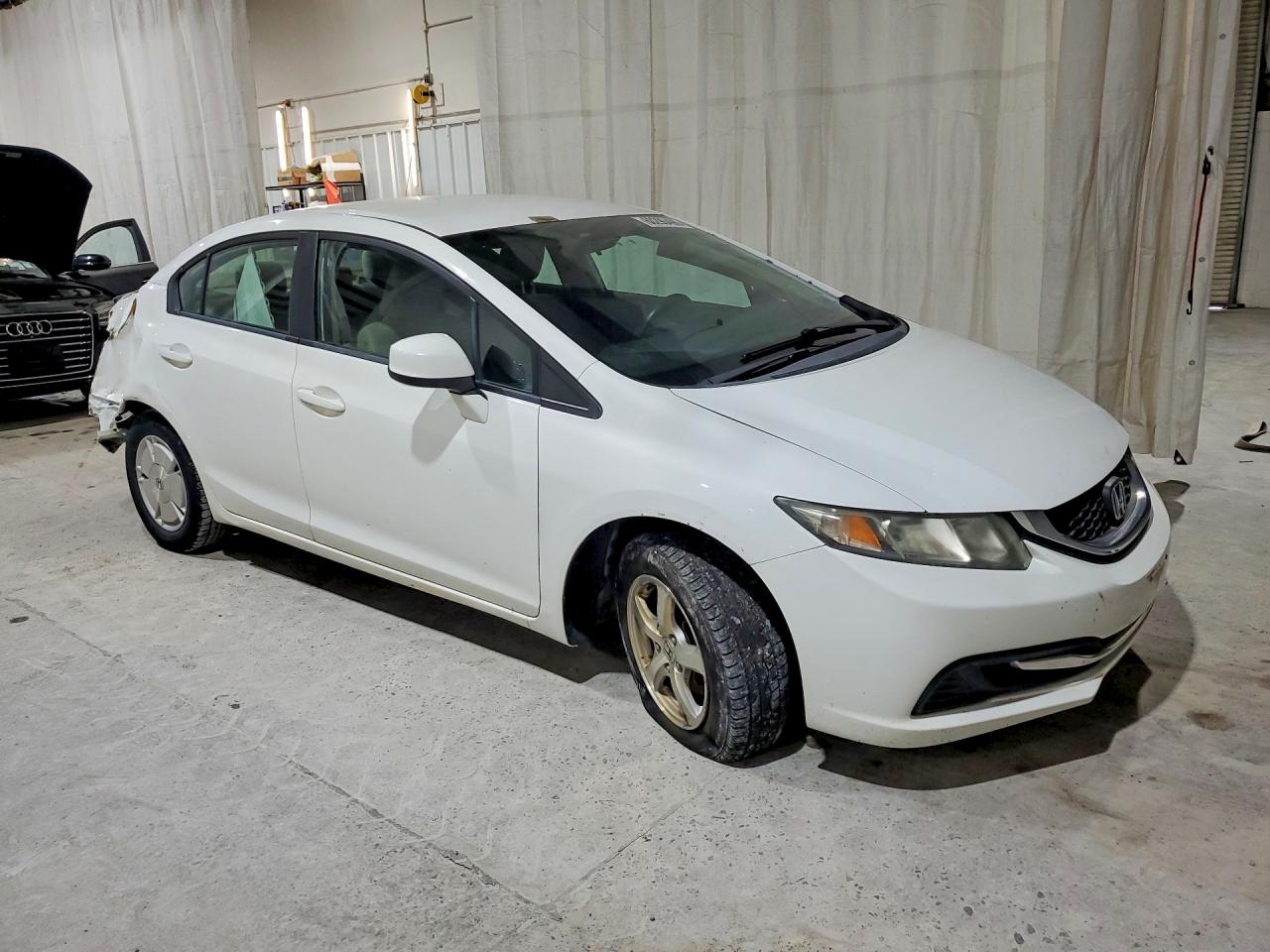 2013 Honda Civic Natural Gas White vin: 19XFB5F59DE000385