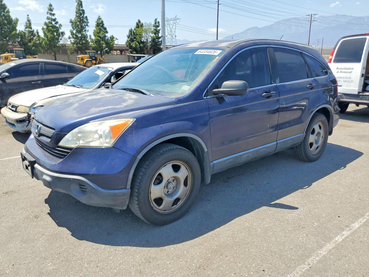 2008 Honda Cr-v Lx Blue vin: JHLRE38318C056101