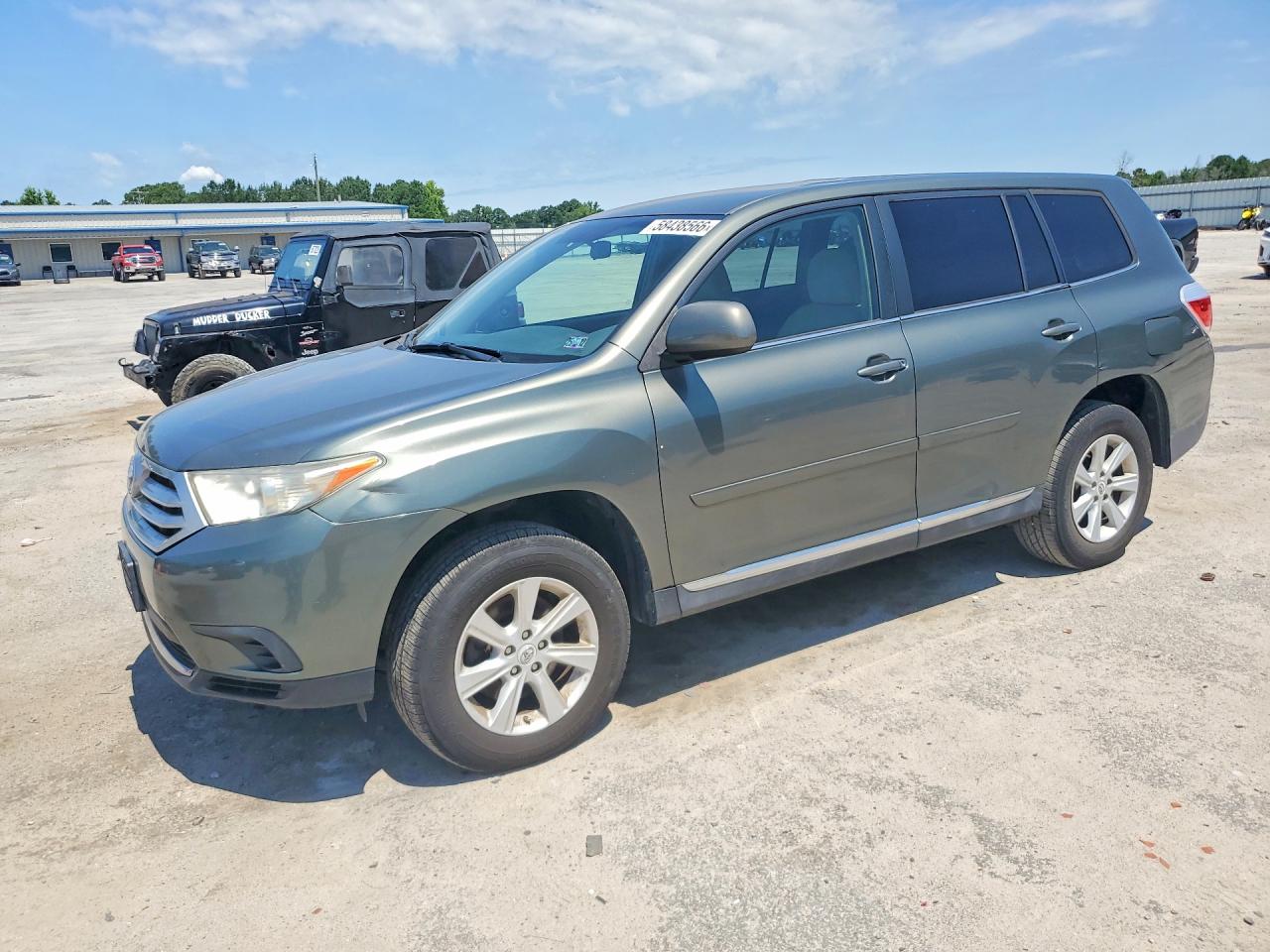 2013 Toyota Highlander Base Green vin: 5TDBK3EH0DS198536