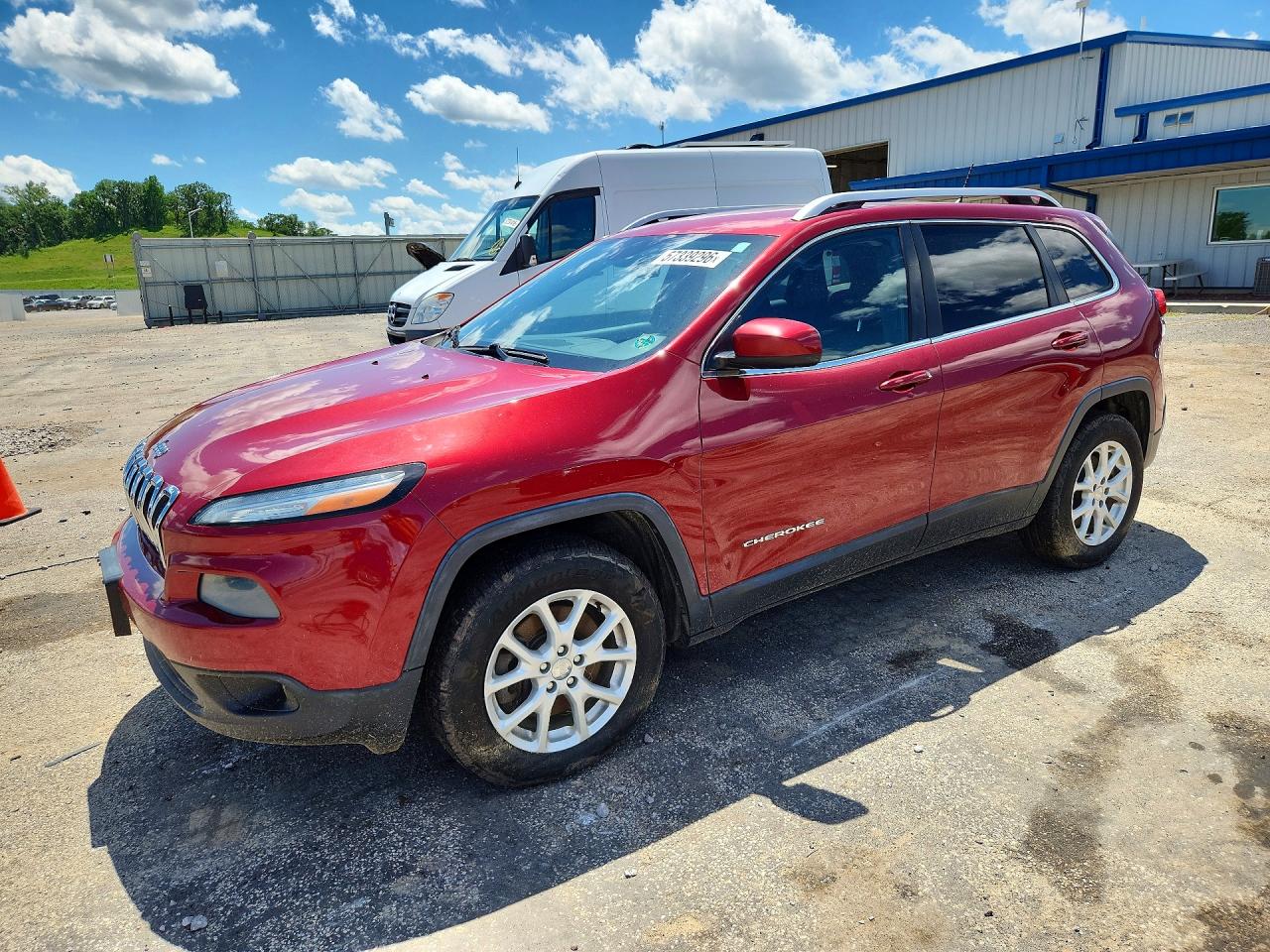 2014 Jeep Cherokee Latitude Red vin: 1C4PJMCB2EW252515