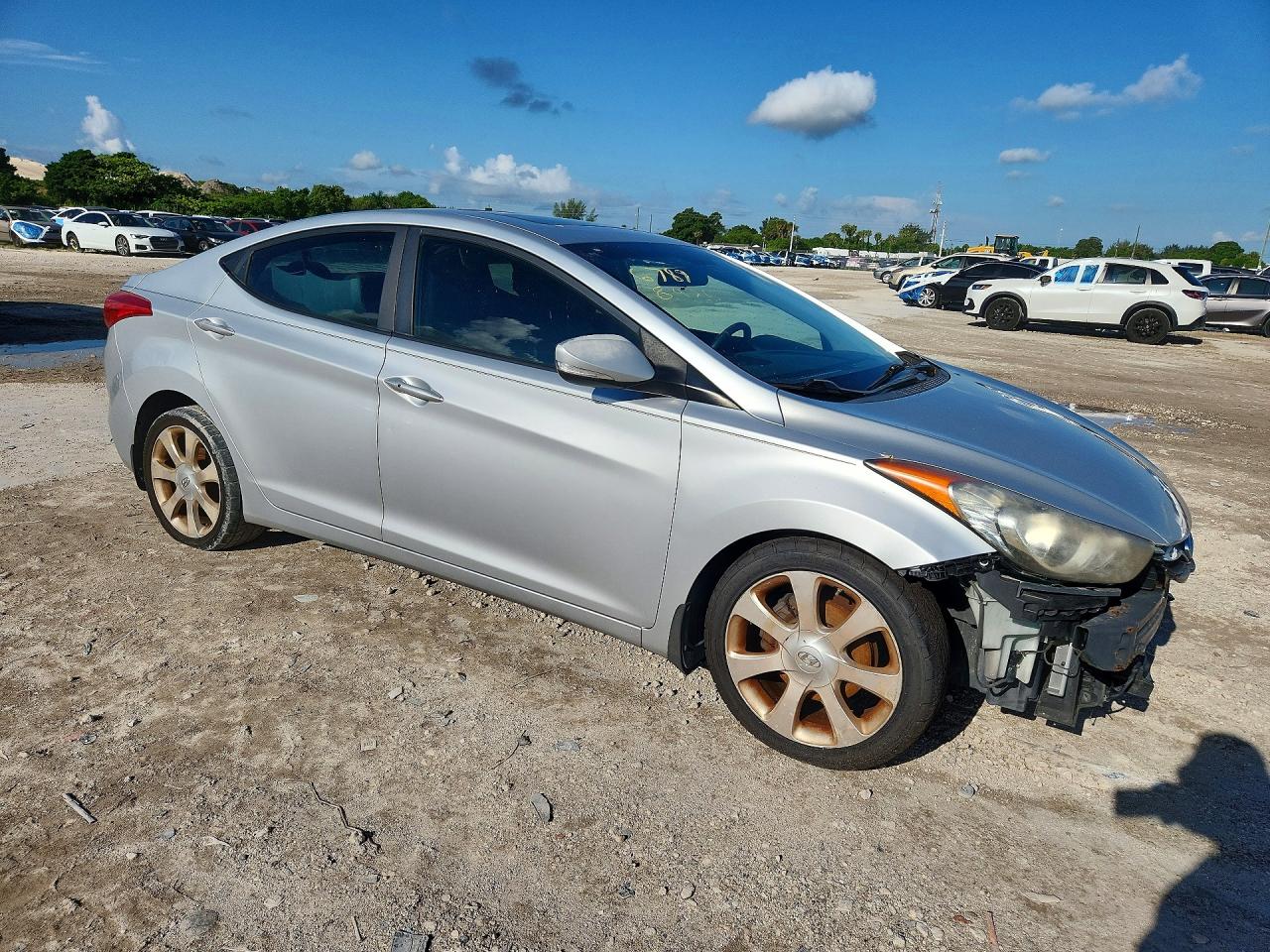 2012 Hyundai Elantra Limited Silver vin: 5NPDH4AE9CH139482