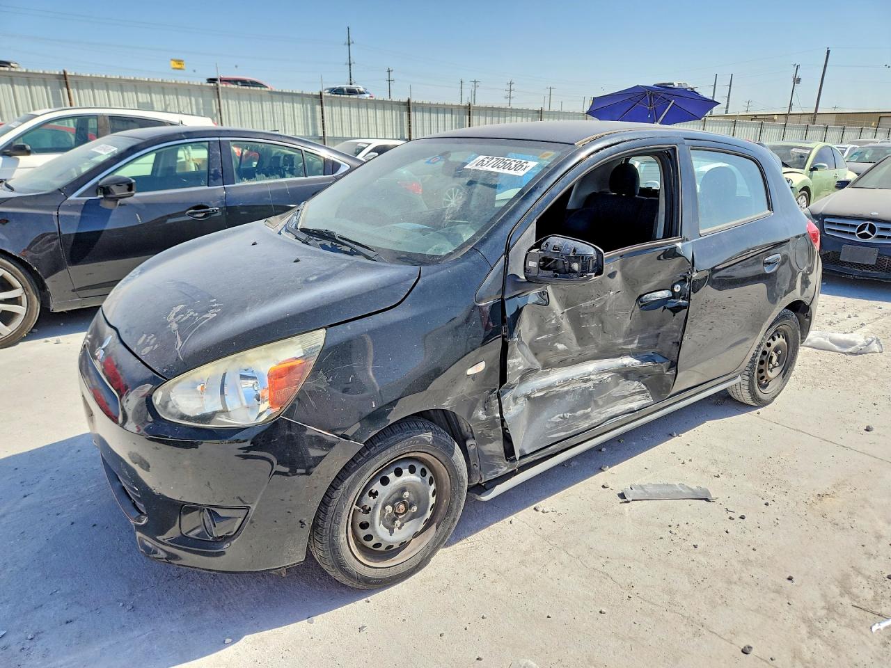 2015 Mitsubishi Mirage De Черный vin: ML32A3HJ5FH060891