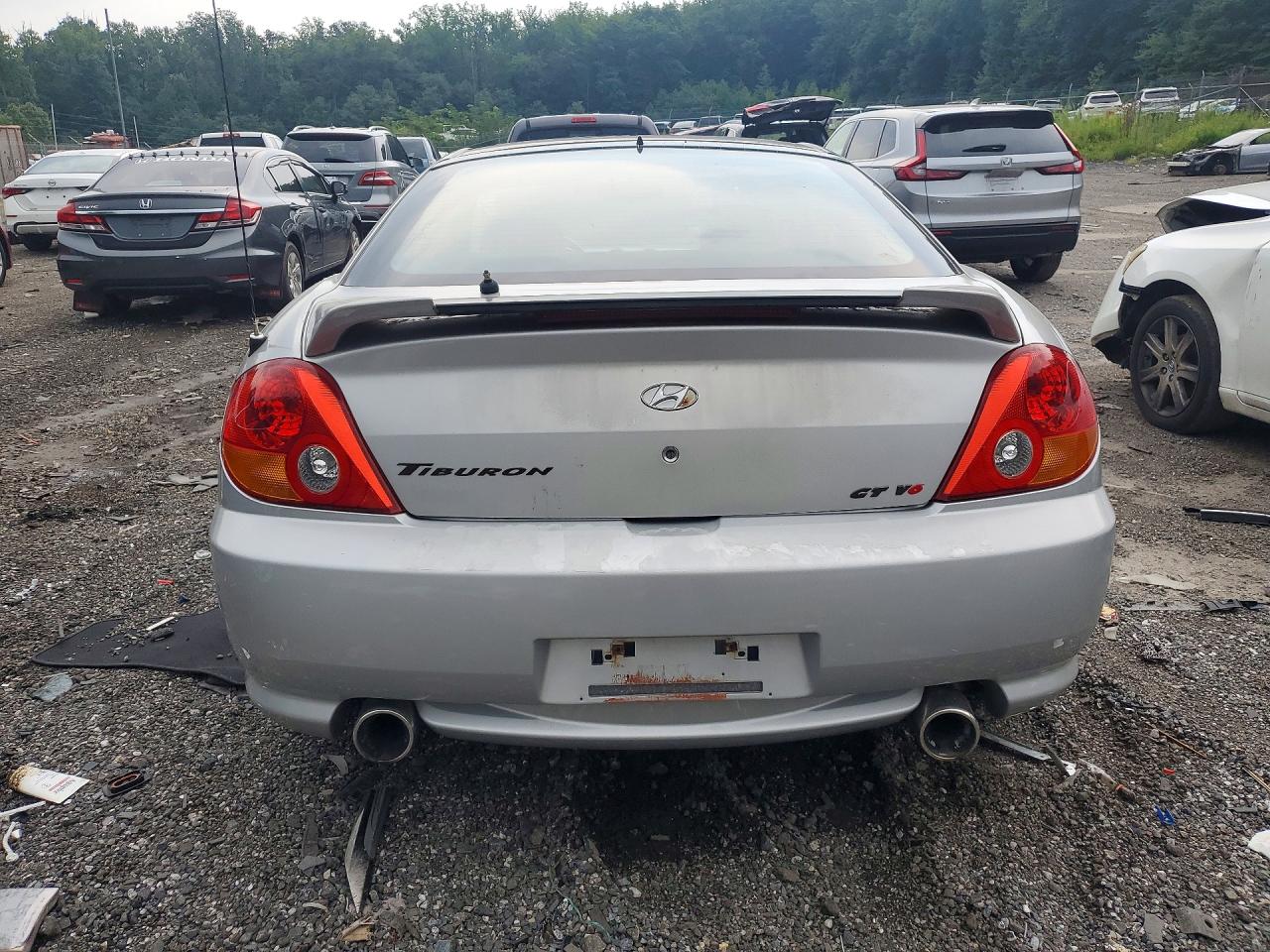 2003 Hyundai Tiburon Gt V6 Silver vin: KMHHN65F33U013208