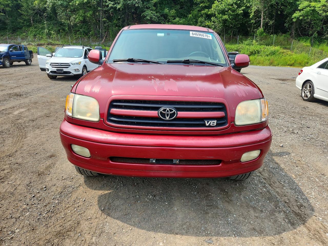 2002 Toyota Tundra Access Cab Limited Red vin: 5TBBT48122S290609