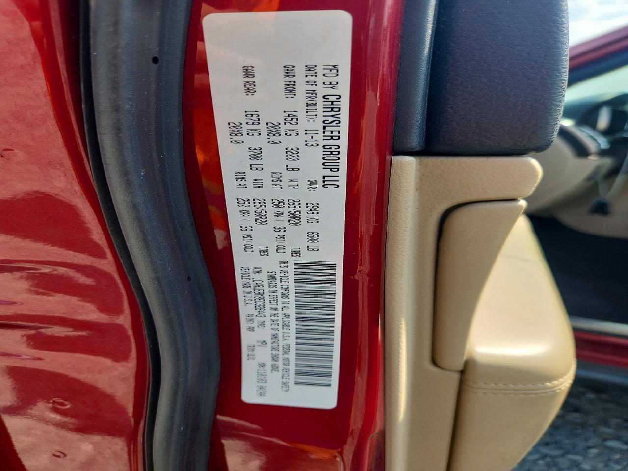 2014 Jeep Grand Cherokee Limited Red vin: 1C4RJEBM8EC326443