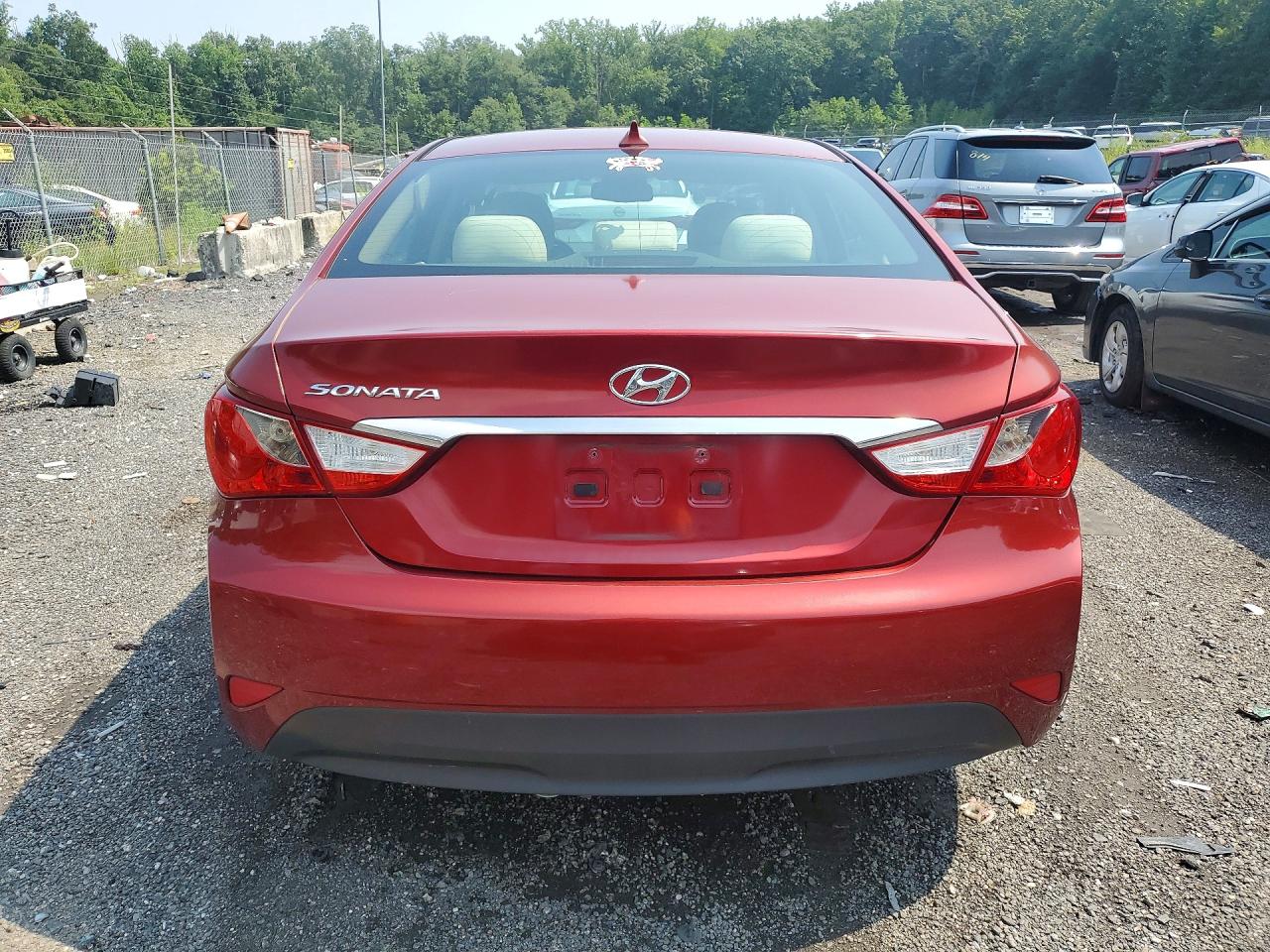 2014 Hyundai Sonata Gls Красный vin: 5NPEB4AC2EH944831